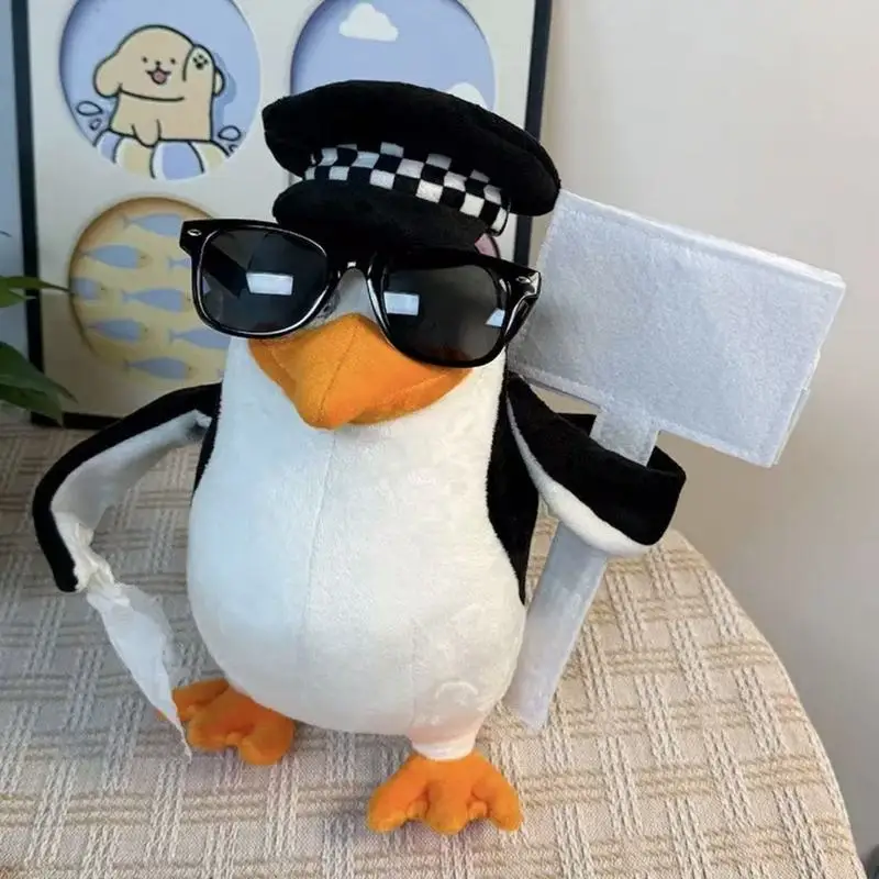 Poupée pingouin élégante, jouet en peluche à Expression abstraite, cadeau d'anniversaire pour filles, animaux en peluche amusants, jouets de collection
