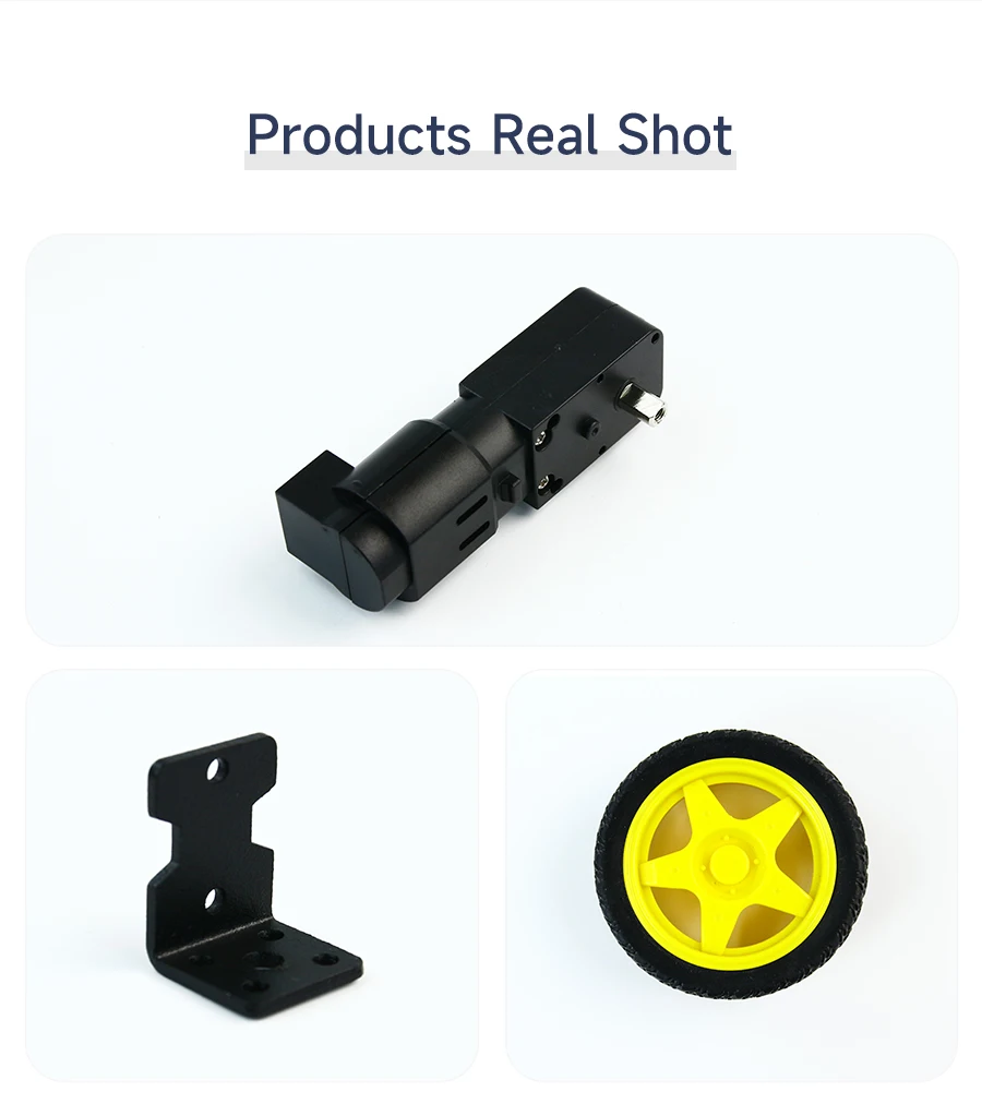 TT DC 3V-6V Untersetzungsgetriebemotor mit Encoder, einzelner Doppelwelle, 1:45 Getriebemotor für DIY Smart Robot Car – Detail 28