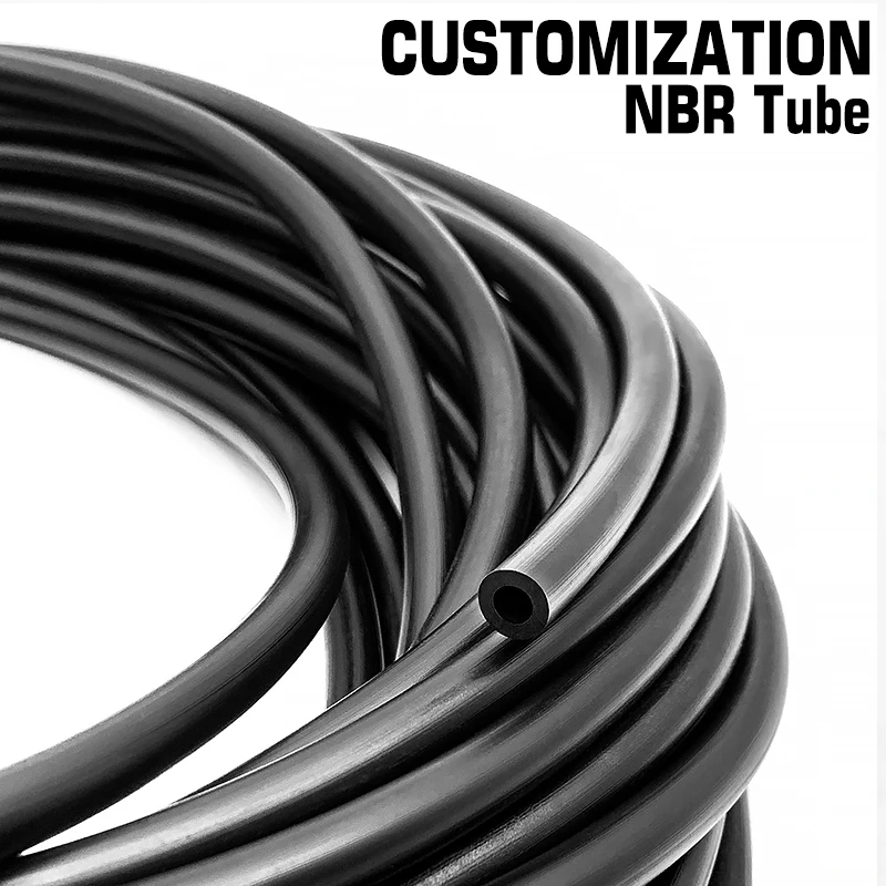 Customization Black NBR Rubber Pipe Heat Resistance Oil Resistant Rubber Hose High Quality Casing Diesel Fuel Delivery Oil Tube