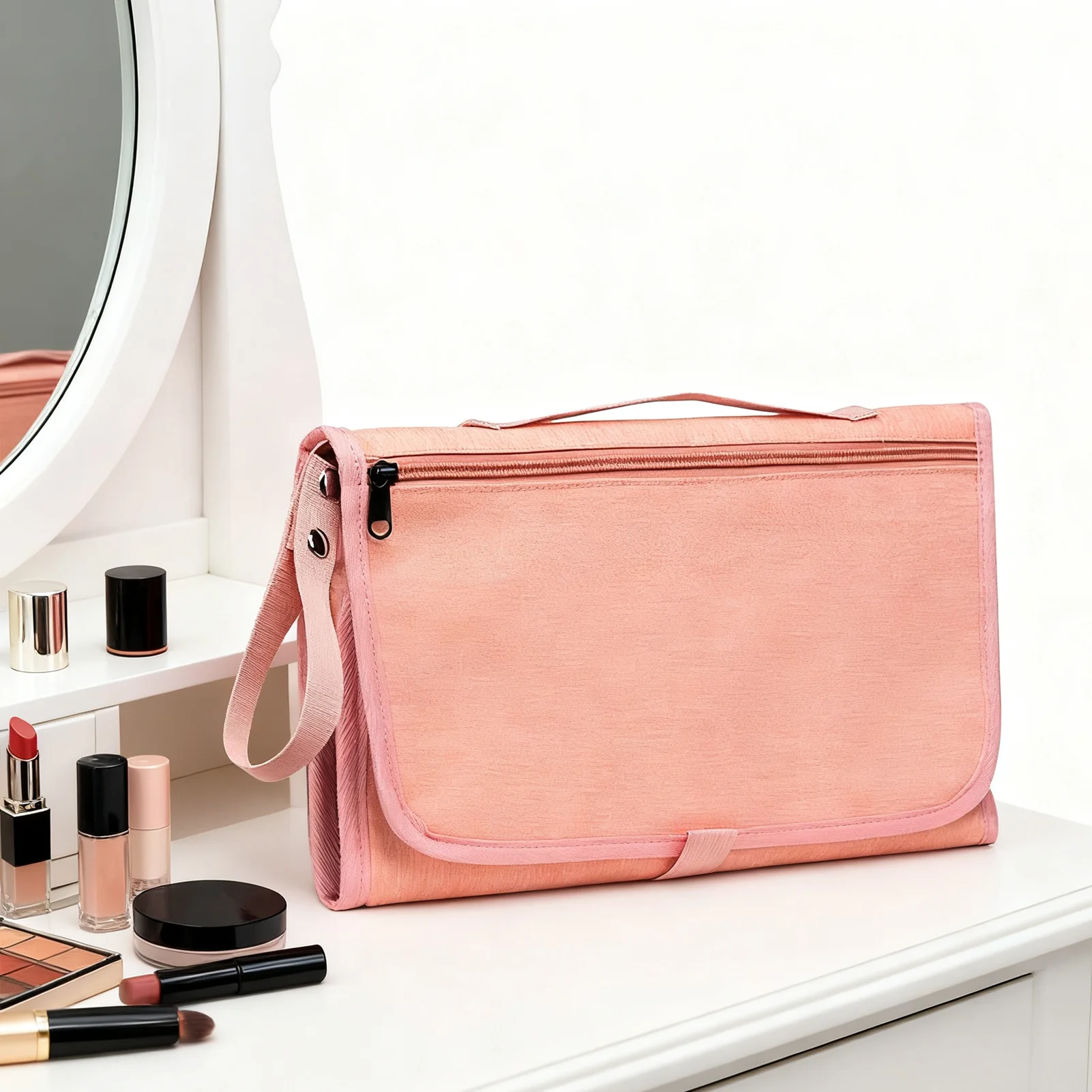 حقيبة حفاضات محفظة ذات سعة كبيرة حقيبة تخزين لحفاضات الأطفال مع وسادة تغيير الحفاضات للاستخدام اليومي والسفر على الشاطئ والرحلات القصيرة للعائلة