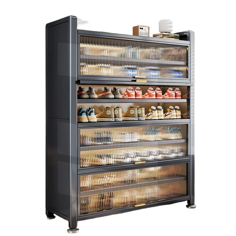 

Steel thickened shoe cabinet household floor multi-layer dust-proof shoe rack entrance entrance large-capacity storage locker