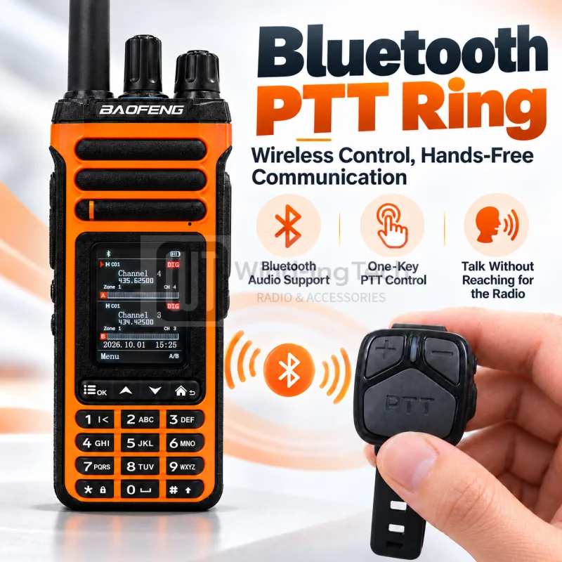 Baofeng DM-36 DMR Digital Walkie Talkie AM FM VHF/UHF  Analog Switchable with Free PTT Ring AES256 Dual Time Slot SMS REC Radio