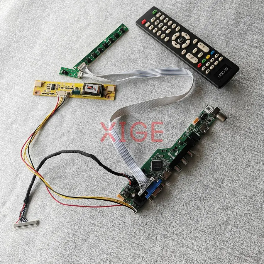 

Display Drive Controller Board Fit LTM200KT03 M200O1 LM200WD1 MT200LW01 USB+AV+VGA+HDMI 30 Pin LVDS 2-CCFL 1600*900 1600x900 Kit
