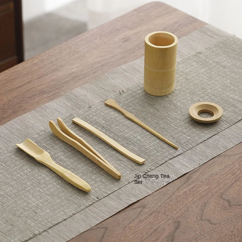 Bamboo Tea Ceremony Six Gentlemen Set Kung Fu Tea Set Bamboo Accessories Tea Spoon Tea Clamp Tweez Tea Shovel