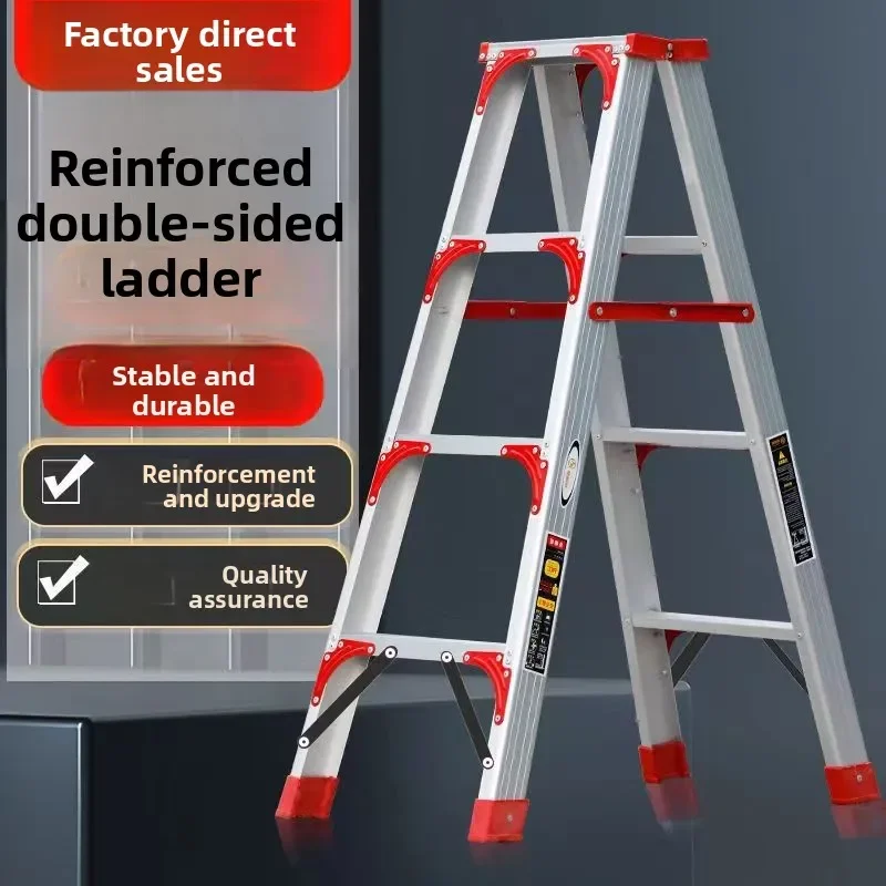 Aluminum Alloy A Frame Ladder Multipurpose Reinforced Folding Household Use Household Telescopic Multifunction Ladder Ladder