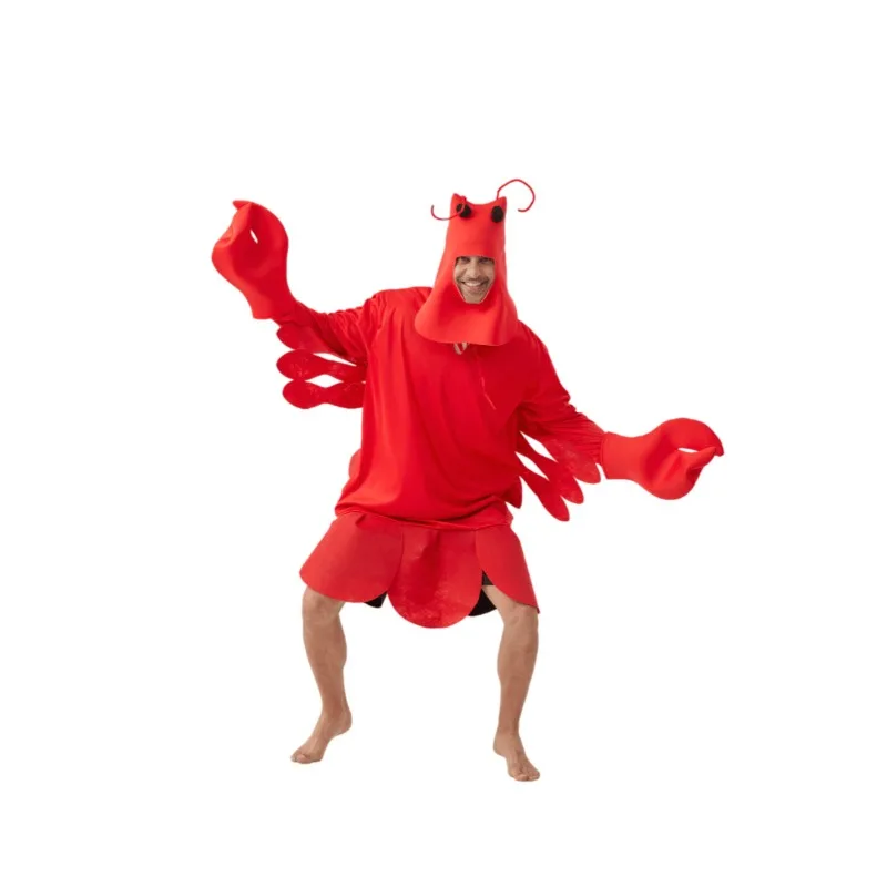 Unisex Red Lobster Halloween Costume Funny Sea Creature Cosp