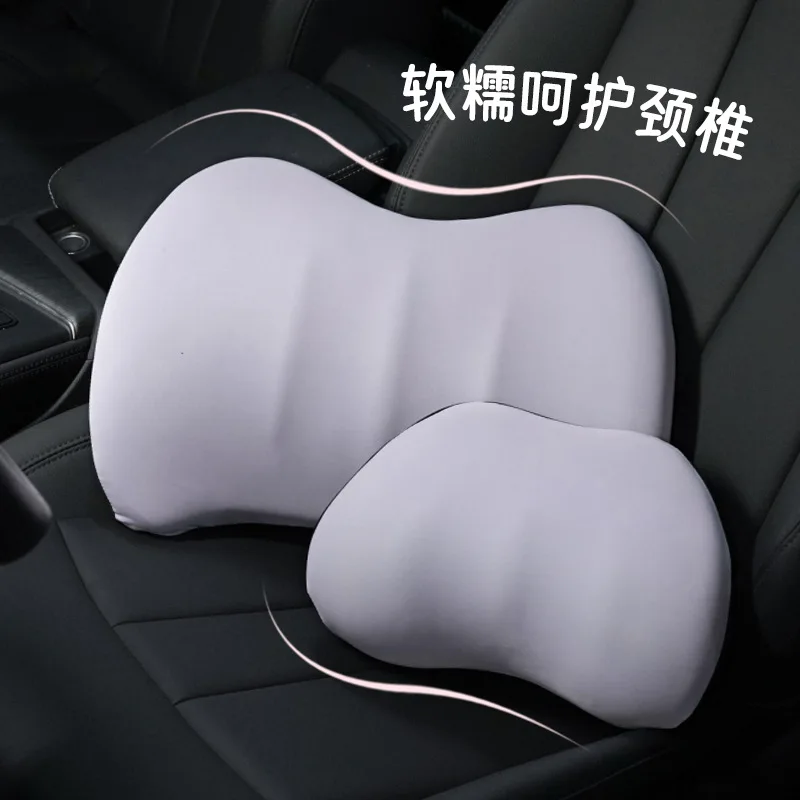 Auto Neck Cushion Memory Foam Car Lumbar Support For Car Supplies Universal Neck Pillow Waist Cushion Car Seat Car Assesories