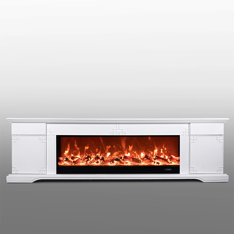 2.6m solid wood fireplace mantel living room TV decorative cabinet white porch cabinet customization