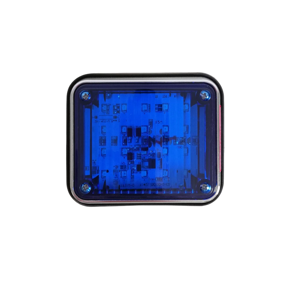 1Pc LED Stroboscope Police Warning Light 12V 24V Ambulance Strobe Lights Fire Truck Engineering Vehicle Flashing Light Red Blue