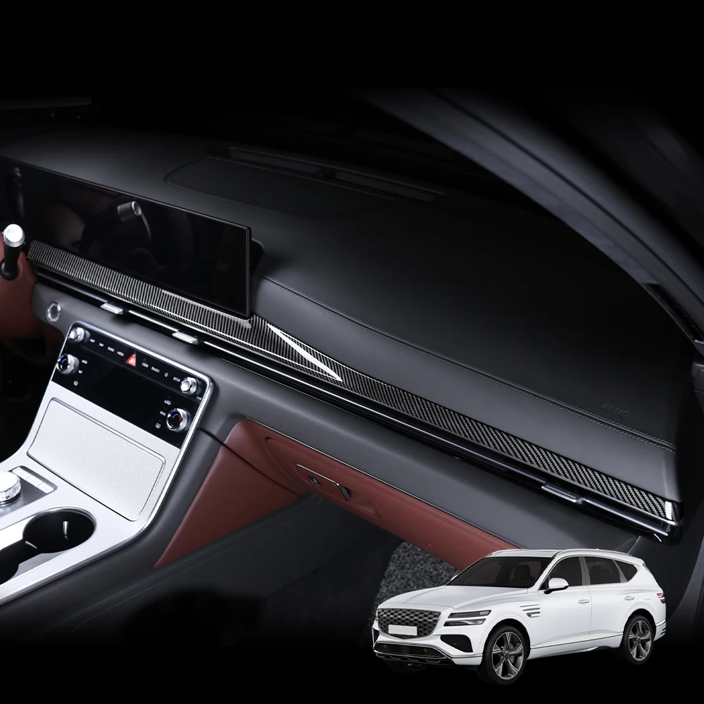 

Carbon Fiber Auto Instrument Panel Decorative Frame Dashboard Trim Cover For Genesis G80 RG3 2025 2026 LHD Car Tuning