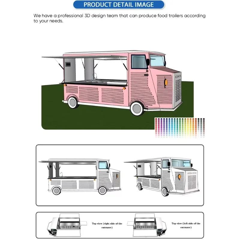 Catering mobile Succo di birra Bar Rimorchio alimentare Caffè personalizzato Gelato Hamburger Pizza BBQ Camion fast food