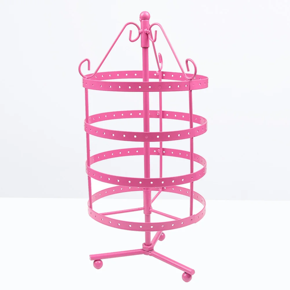 

Rotating Earring Storage Rack Jewelry Display Stand Organizer Retro Bird Cage Design Home Decoration Gift For Women Girls