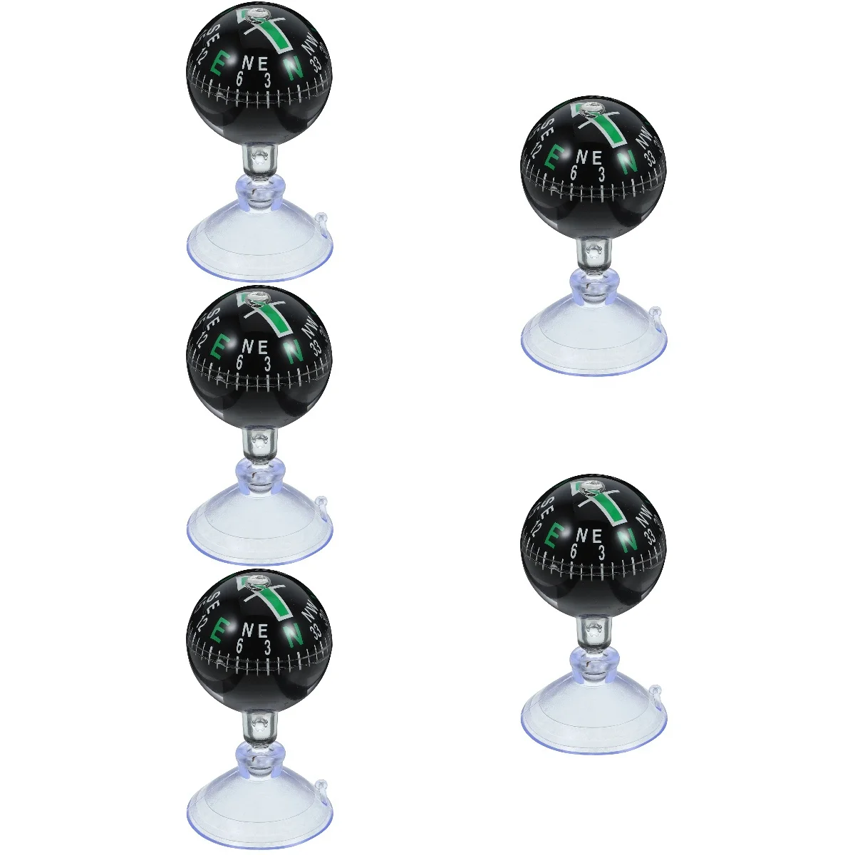 

5pcs 5 PCS Automobile Compass Car Dash Automotive Ball Dashboard Compasses for Mount