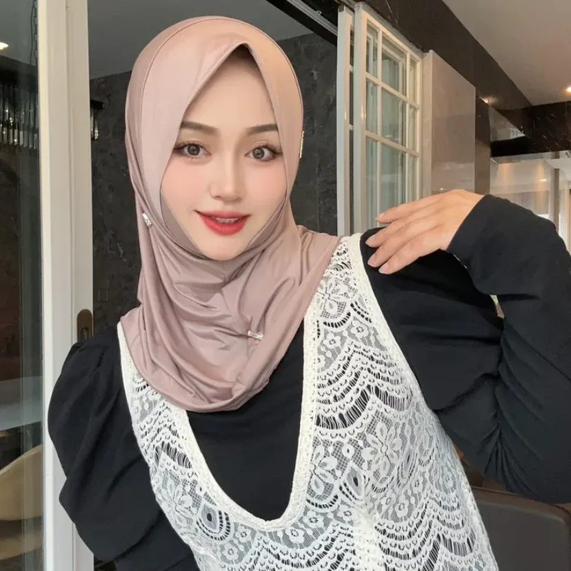 2024 New Soft High Strecth Muslim Scarves Wrap Hijabs For Women