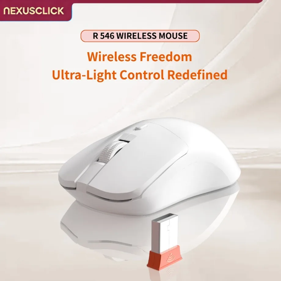 NexusClick 2.4G Silent Wireless Mouse,55g Ultra Lightweight,3 Levels Adjustable DPI,Power Saving Plug and Play Mice for Office