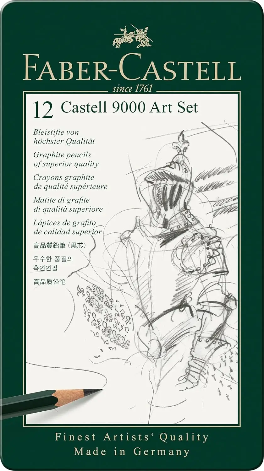 

Professional Graphite Sketch Pencil Set - 12 Pieces (8B to 2H) for Drawing & Sketching