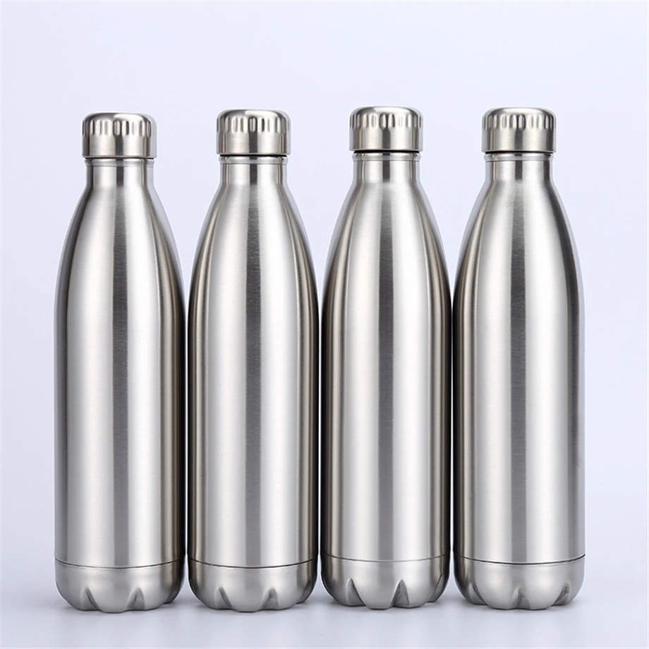 100pcs/Lot Cola Bottle Sublimation Flask 12oz/350ml 17oz/500ml 25oz/750ml 34oz/1L Insulated Vacuum 18/8 Stainless Steel 2-Wall