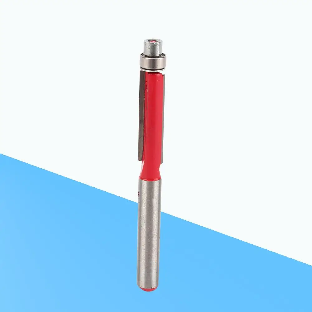 Durable 14 Inch Dual Flute Straight Shank Trim Router Flush Trim Cutter Bit Tool for Woodworking Projects