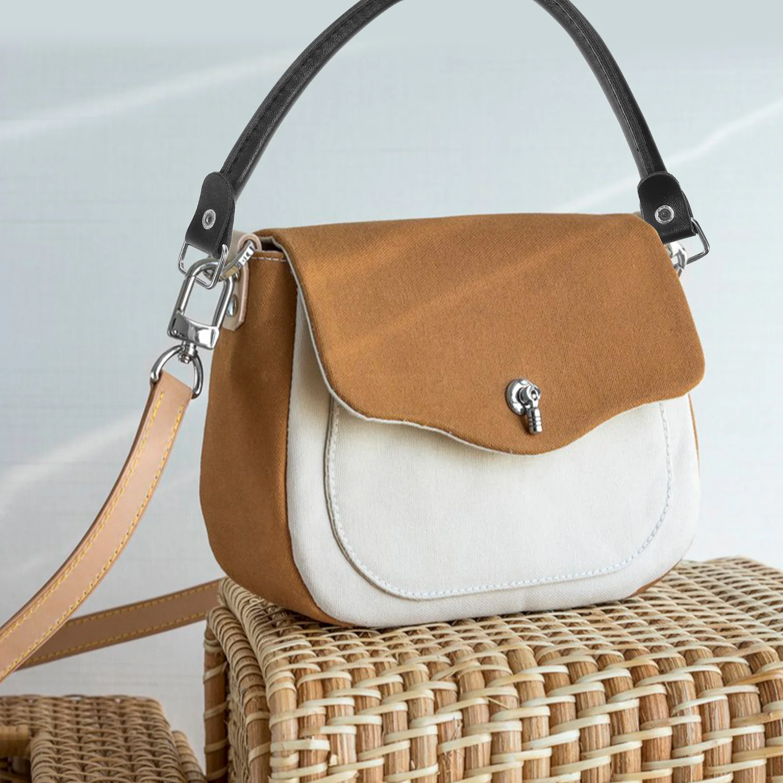 2 قطعة حمل حقيبة حزام 38 سنتيمتر انفصال حقيبة يد مقبض DIY بها بنفسك اكسسوارات الأسود حمل حقيبة حزام مقبض حقيبة يد