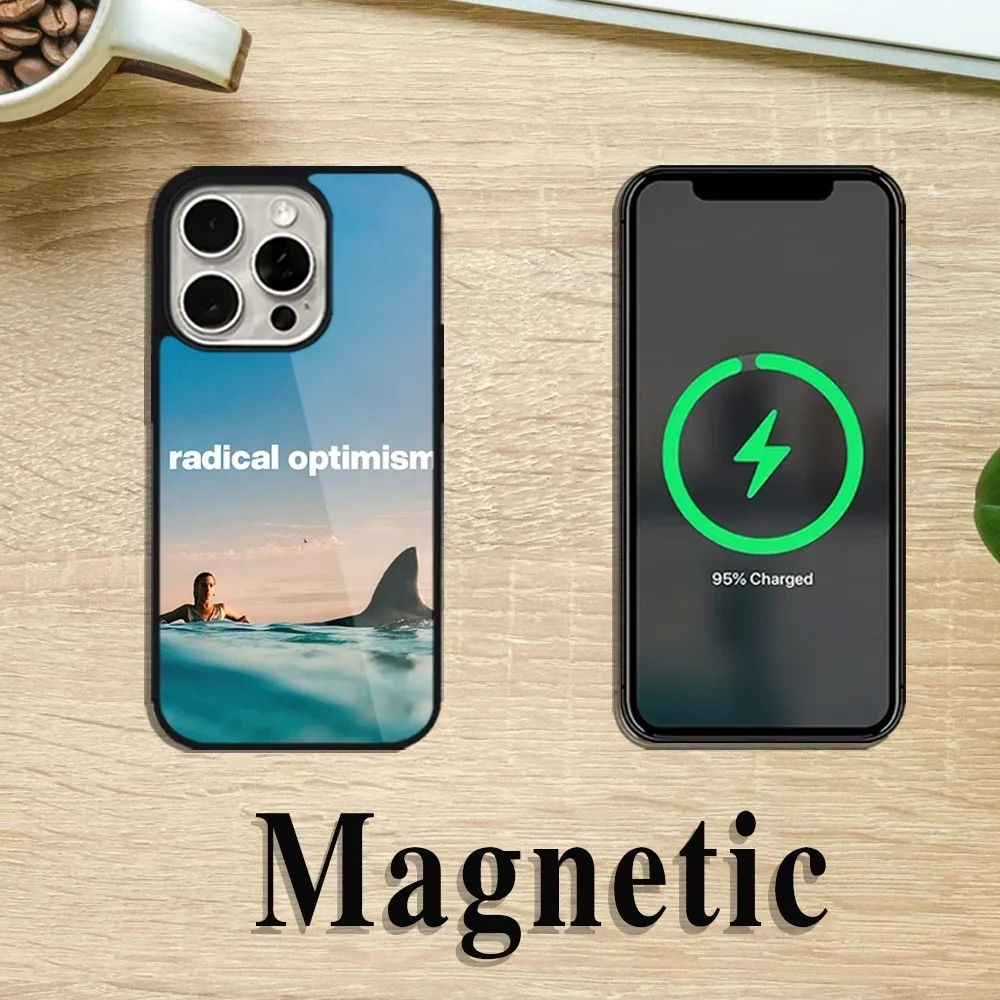 D-Dua Radical Optimism L-Lipa Phone Case For iPhone 11 12 13 14 15 Pro Max Plus Magsafe Magnetic Wireless Charging