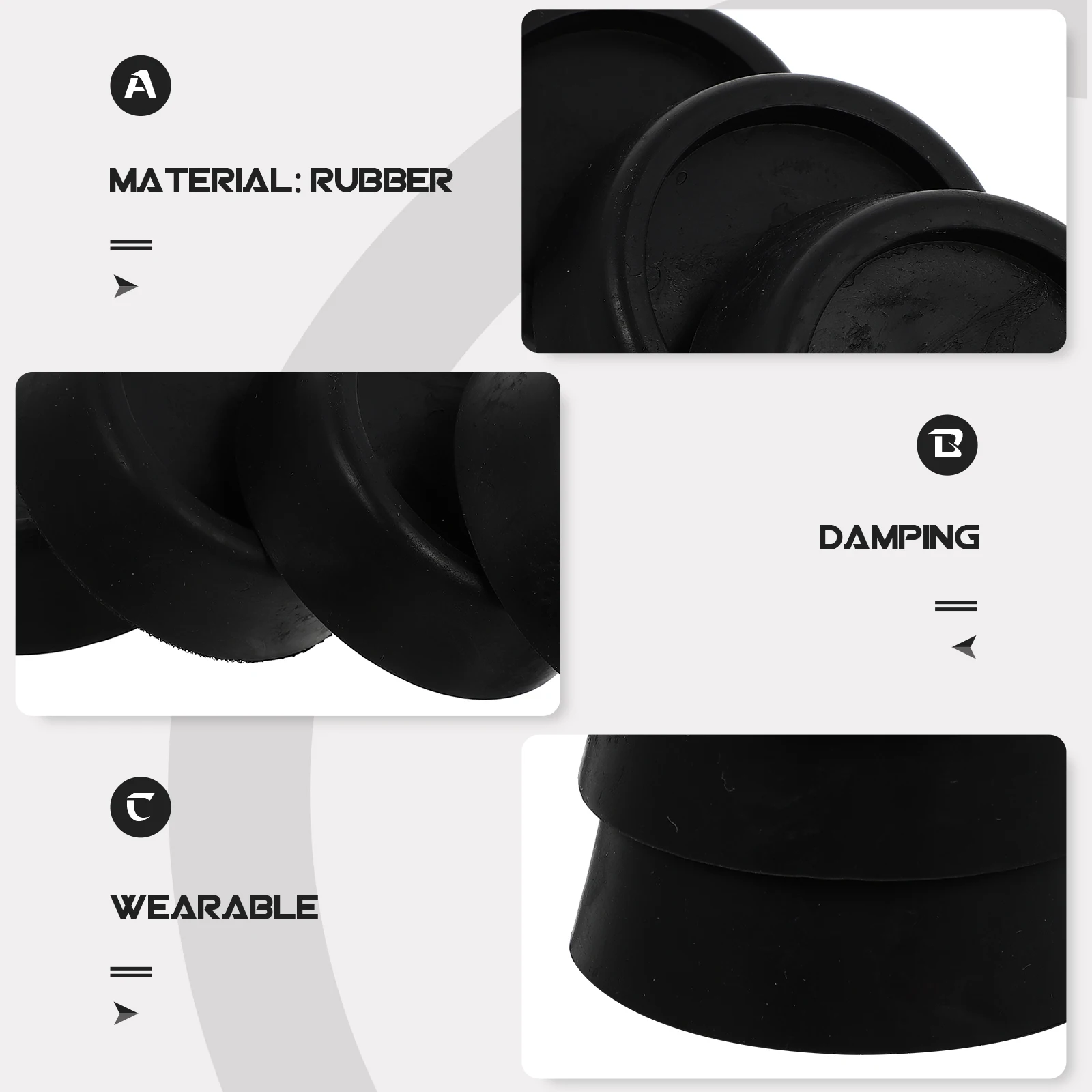 

4 pcs Pad for Refrigerator Washing Machine Furniture Protector Anti Vibration Non Slip Wear Resistant Easy