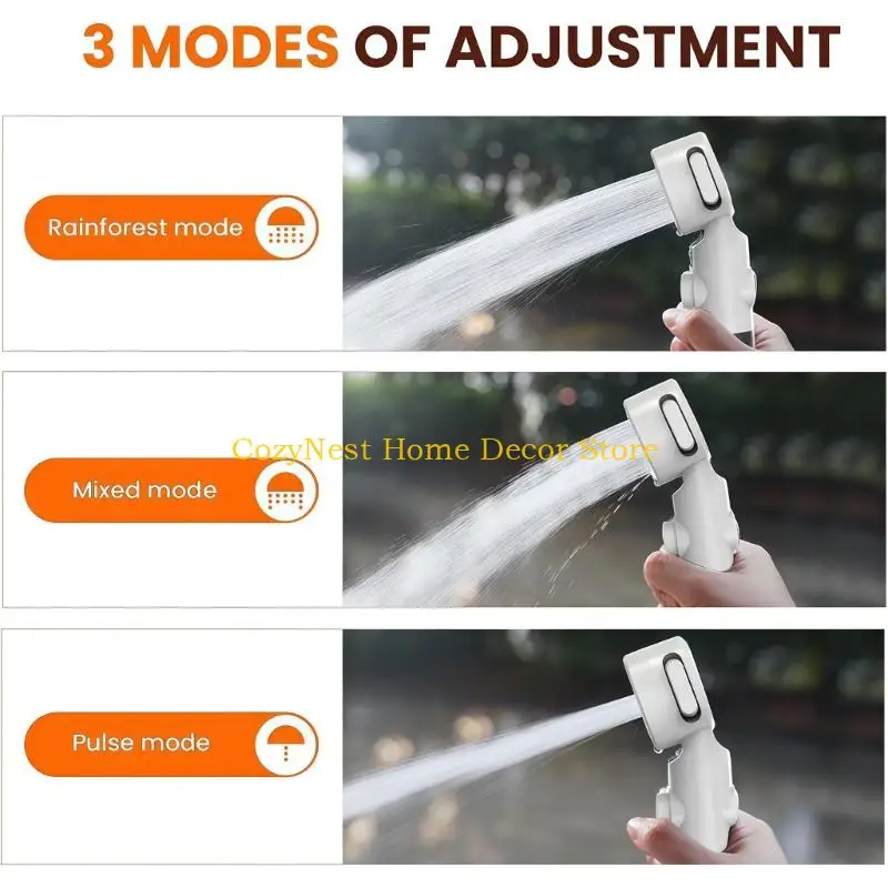 92MF USB Powered Portable Shower Handheld Camp Shower With Multiple Sprays Setting And Easy Installation