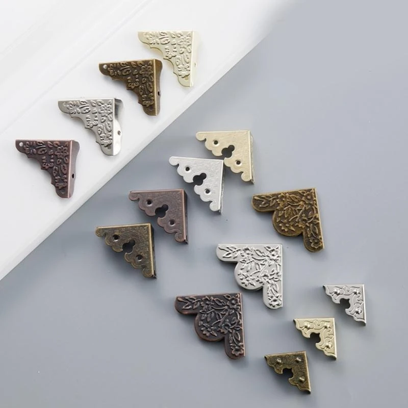 Dekorative Eisen -Eckschützer für Holzgeschenke Schachtel und Handwerksvorräte .y5ga