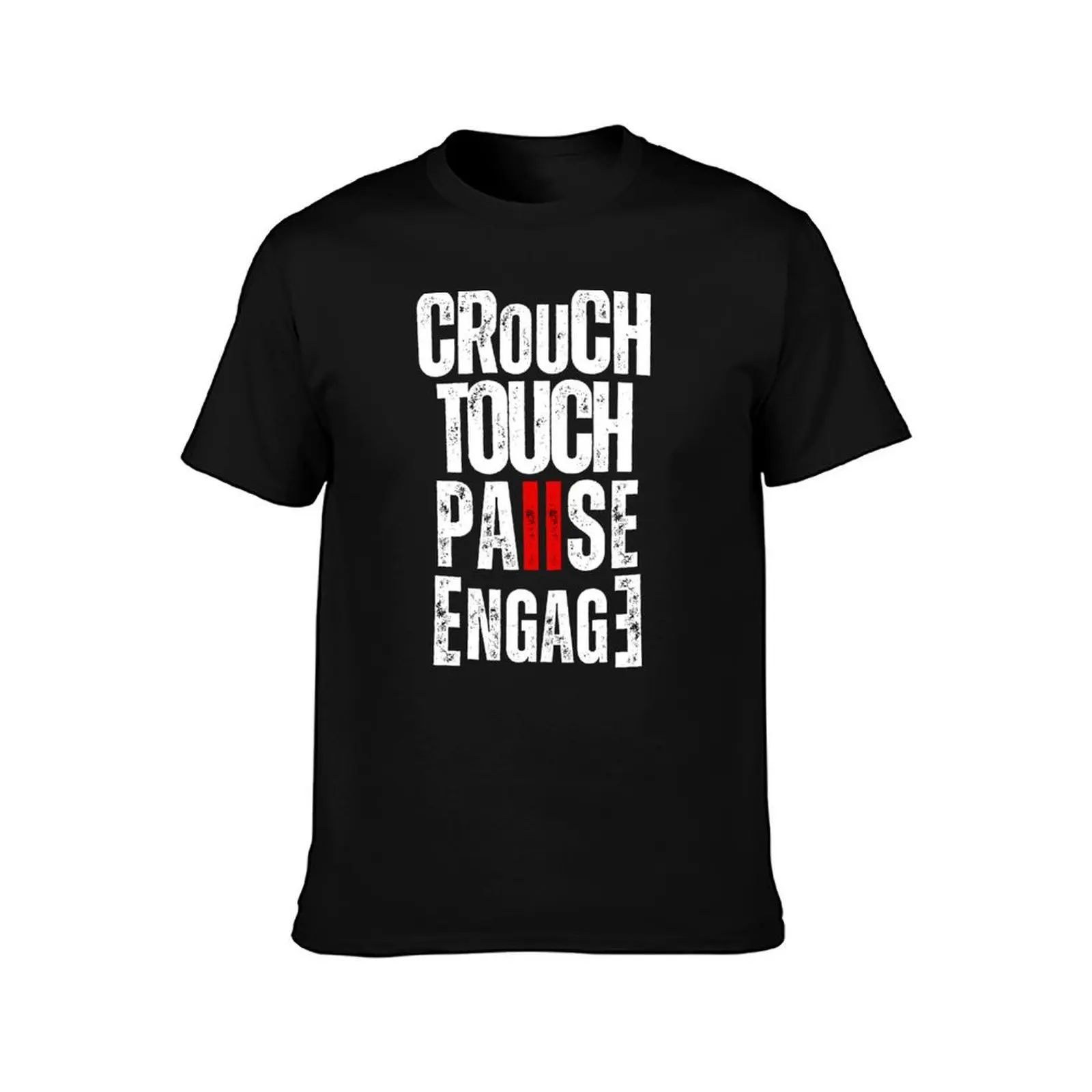 Crouch Touch Pause Engage T-Shirt Classic Graphic Short Sleeve Top T-Shirt