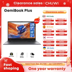 CHUWI GemiBook Plus 노트북, 인텔 알더 레이크 N100, 15.6 인치 FHD 1920x1080 와이파이 6, 윈도우 11 노트북, 16GB LPDDR5, 512GB SSD