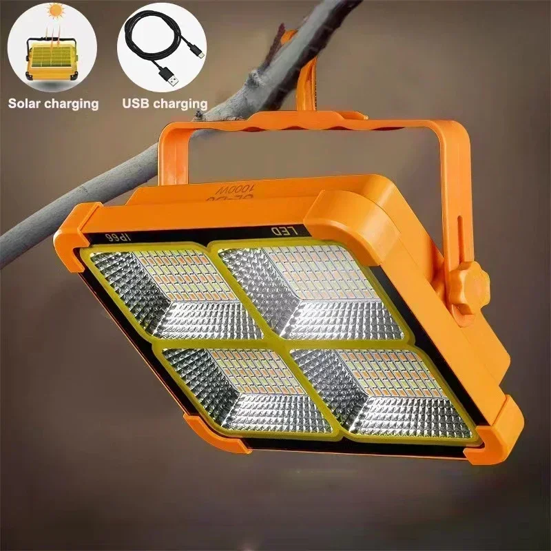 NEW 20000mAh Solar Rechargeable Camping Lantern High Power Bank LED Tent Light Powerful Magnet Flashlight Repair Emergency Lamp