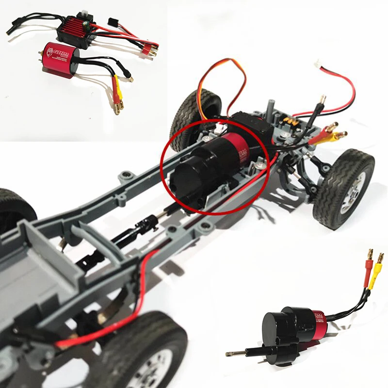 

WPL D-12 D12 RC Car Spare Parts Upgrade Modified 370 Motor 5800KV 7.4V Brushless Motor 25A ESC