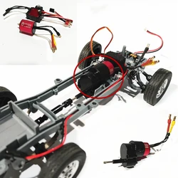 WPL D-12 D12 RC Car Spare Parts Upgrade Modified 370 Motor 5800KV 7.4V Brushless Motor 25A ESC