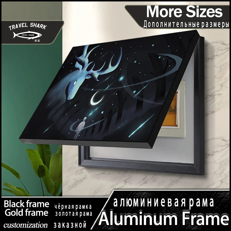 

Nordic Decorative Paintings Of Electric Meter Box Creative Poster Picture With Frame Home Living Room Wall Art Hanging Mural