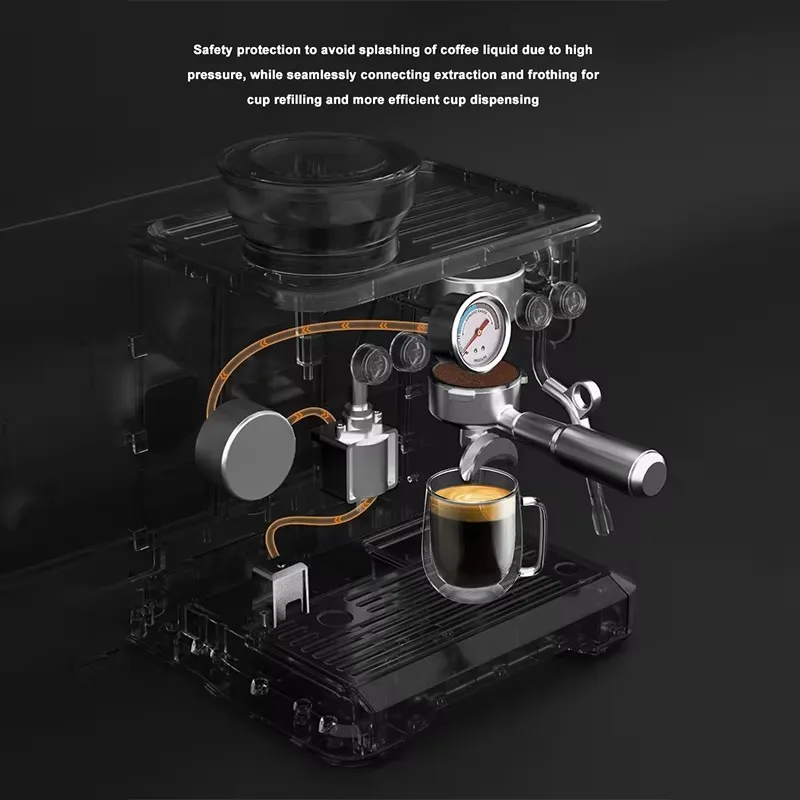 Wholesale Premium Quality Double Boiler Multi Function Coffee Maker Best Price Commercial Household Coffee Machine