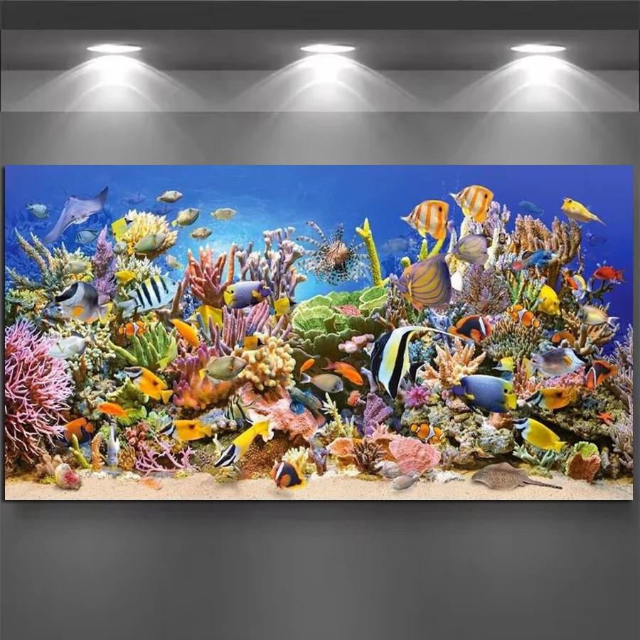 Frameless,Sea Animals Dolphins - Resin Art Underwater 评论和价格