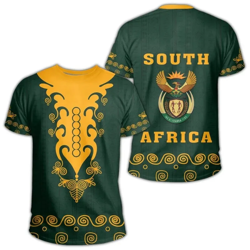 South 3D Printed T-shirt Scratch Style Menswear Africa Zone Casual Street Style High Quality Tops