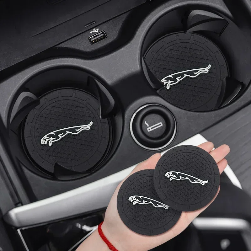 

2 шт. Нескользящие коврики-подставки для стаканов с логотипом Jaguar для F-TYPE, F-PACE, E-PACE, I-PACE, XF, XE, XJ, XK, X250, X-Type, XFR