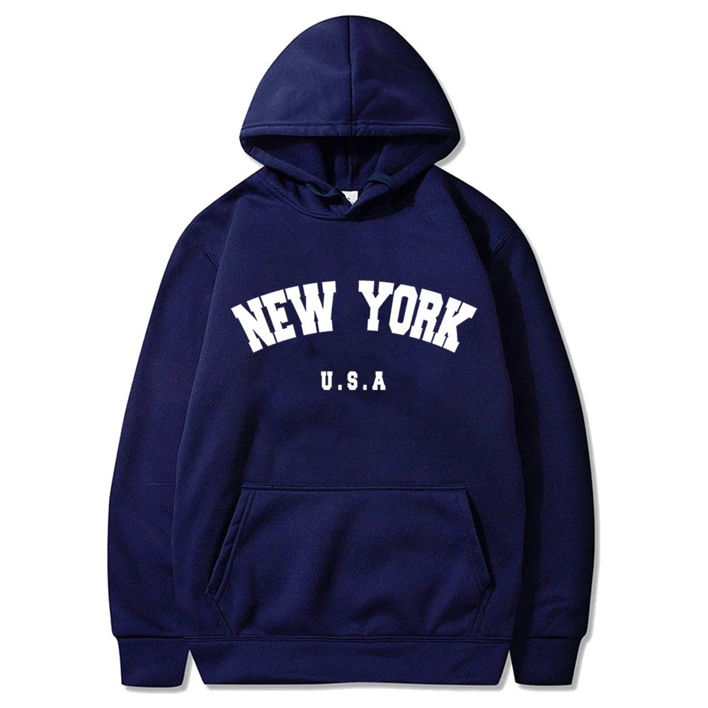 New York US City Hoodies Brief Gedrukt Grafische Sweatshirts Losse Casual Mode Casual HipHop Sweatshirt Harajuku Unisex
