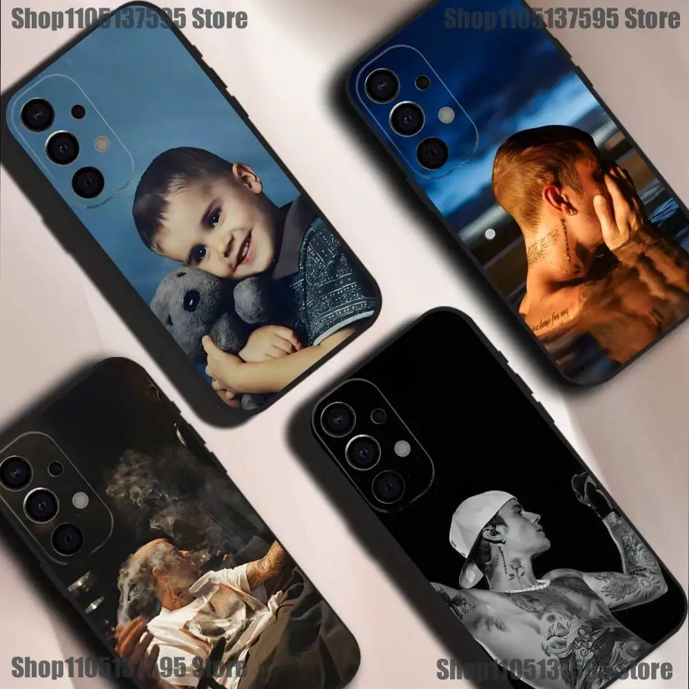 

Justin B-Bieber Phone Case For Samsung S25,S24,S21,S22,S23,S30,Ultra,S20,Plus,Fe,Lite,5G Black Cover