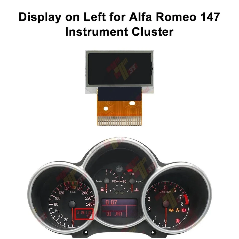 

Display on Left for Alfa Romeo 147 Instrument Cluster