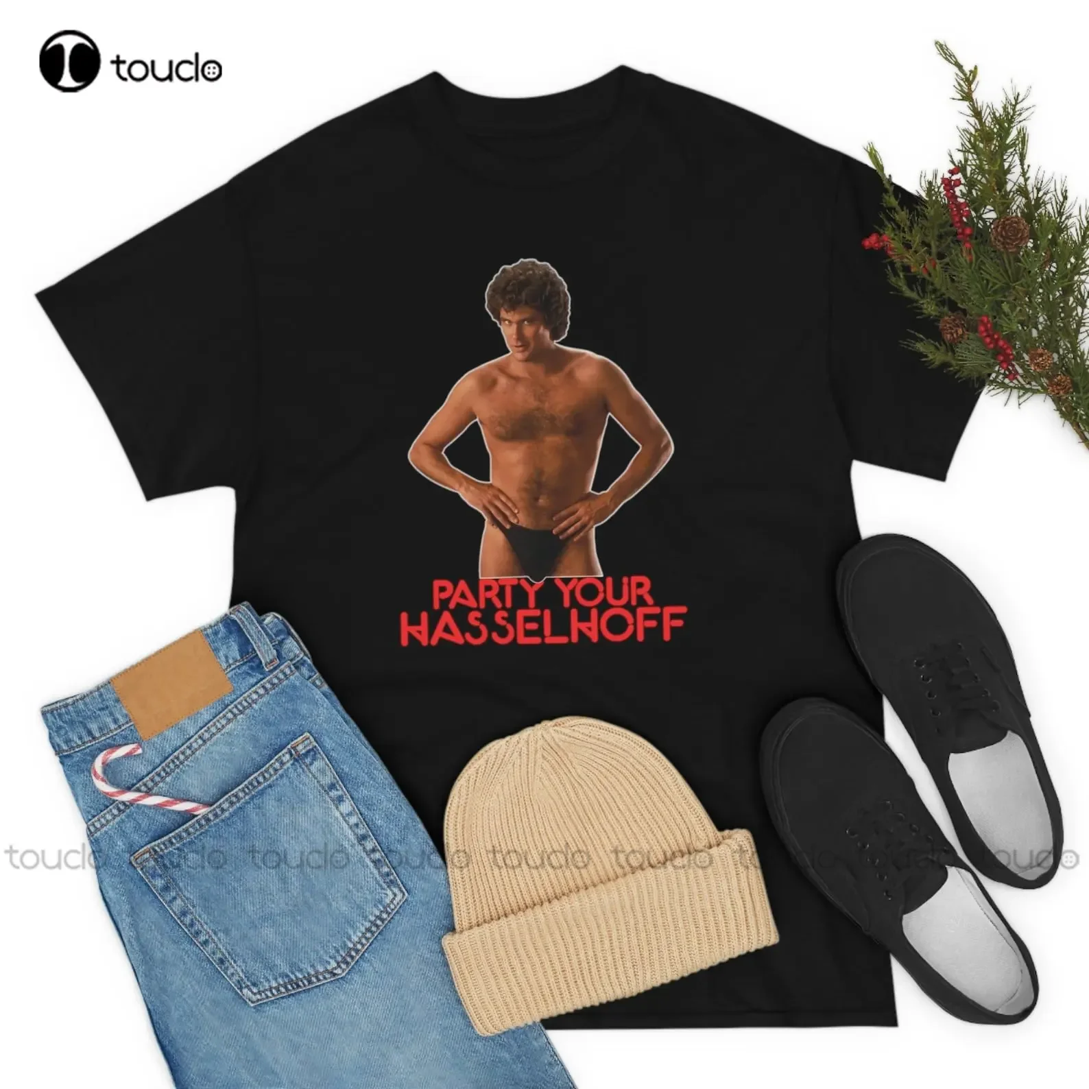 David- Party Your Hasselhoff Shirt Mom Shirt Custom Aldult Teen Unisex Digital Printing Tee Shirts Custom Gift Xs-5Xl Fashion