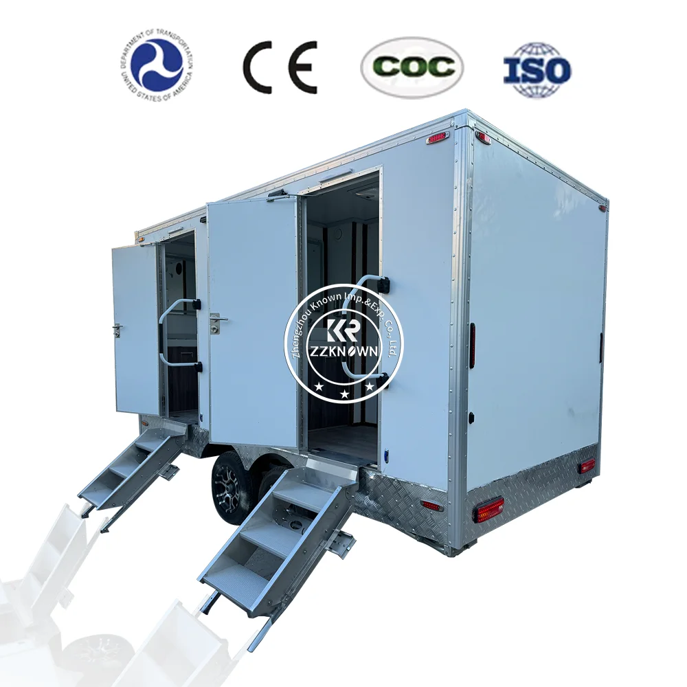 Mobile Bathroom Mobile Flush Toilets Restroom Luxury Bathroom Toilet Trailers Portable Toilet Trailer For Sale