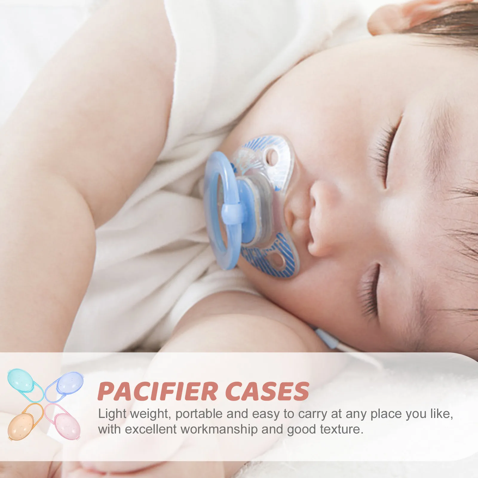 

8Pcs Baby Pacifier Container Compact Pacifier Holder Box for Outdoor Use Sturdy Lightweight Storage Solution for New Parents