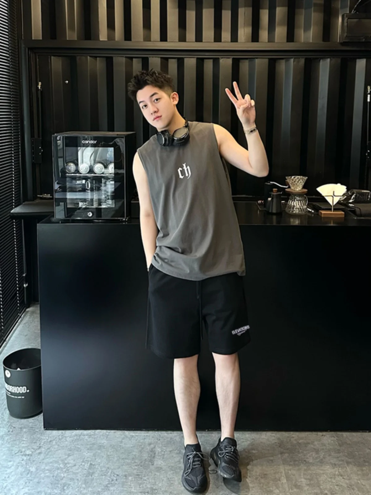 

Мужские летние спортивные брюки Cleanfit Bla: Новинка в американском уличном стиле, прямые брюки-капри, повседневные, модные, молодежные