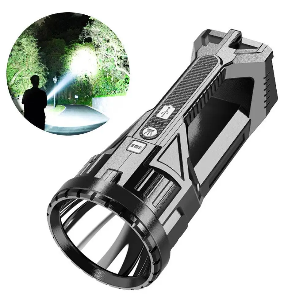 Powerful LED Searchlight Outdoor Multifunction USB Rechargeable Work Light LED Flashlight Long Range Camping Lantern