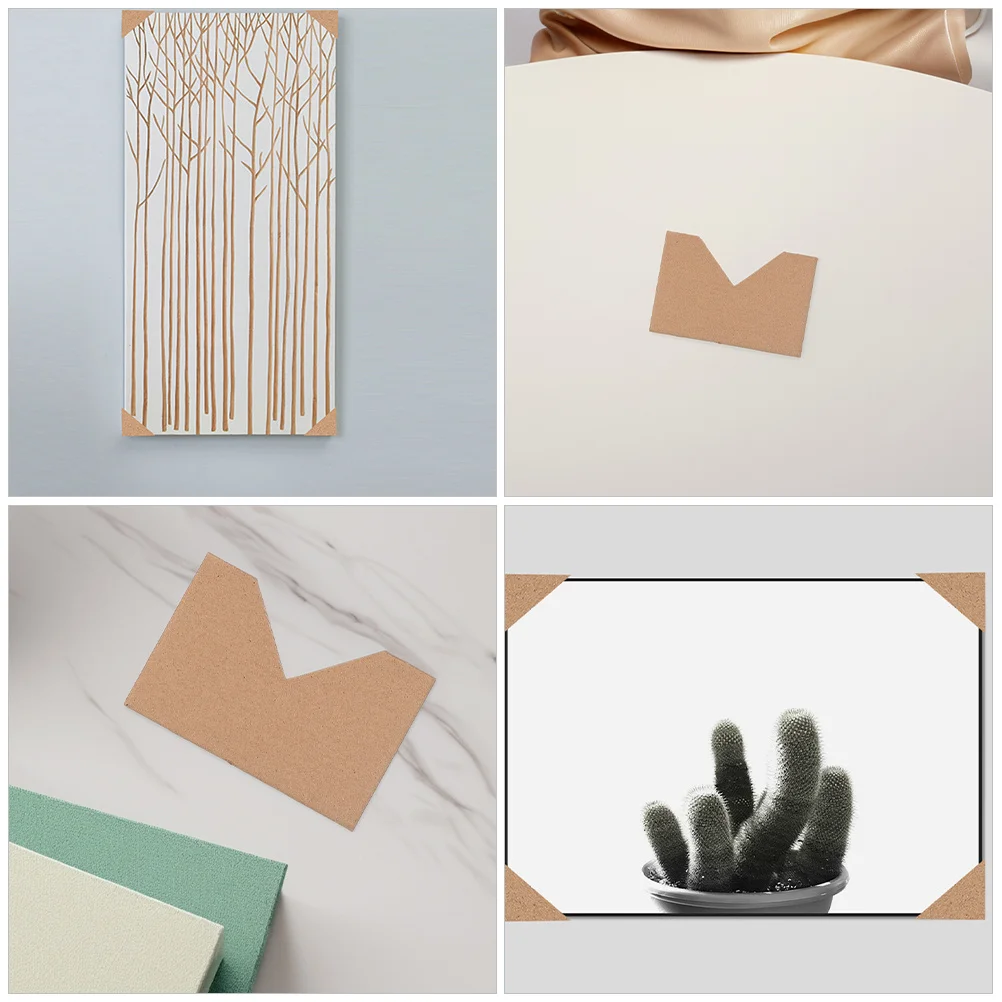 40 قطعة من واقيات زوايا الورق المقوى ألبومات الصور القصاصات سهلة الإعداد أنيقة ومتينة لحماية التغليف #4