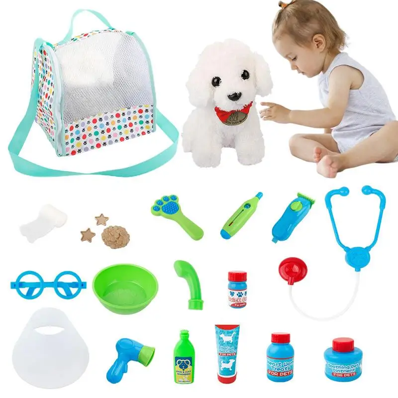 

Pet Doctor Kit For Kid Pretend Play Doctor Set With Puppy Dog Toys 3-6 Year Olds Kids Doctor Playset Doctor Pretend To Play