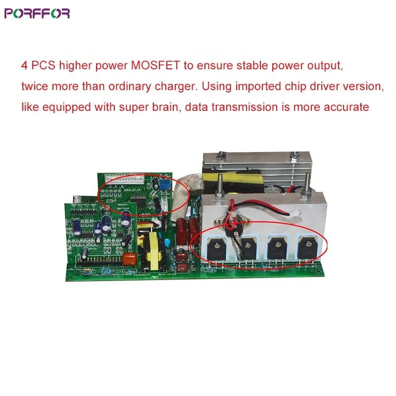 Porffor Lead-acid LTO charger 12.6V 16.8V 12V 24V Battery charger Li ion battery charger 5-25A 5-40A Adjust/Regulate Current