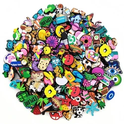 6/10/30/60/100/200 Pcs Random Cartoon Shoe Charms for Clogs Bubble Slides Sandals PVC Shoe Decorations Accessories For Teens
