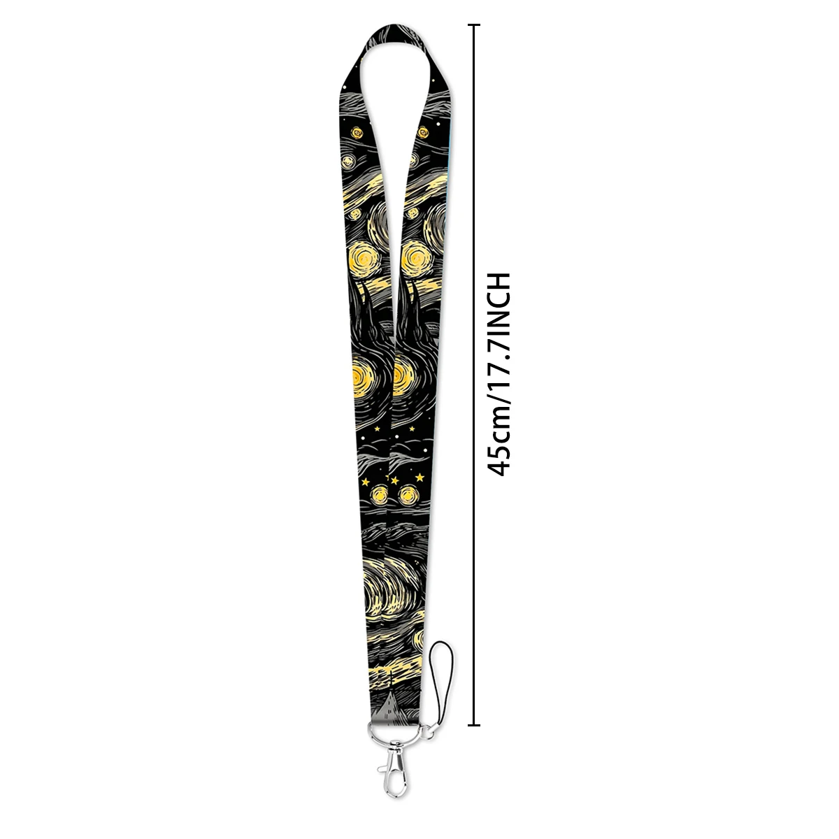 Classic Art Painting Credential Holder Van Gogh Neck Strap Lanyard for Key Keychain USB Badge Holder Keyring Accessories Gifts